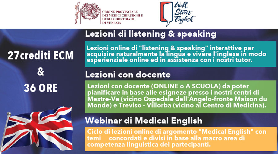 Clicca per accedere all'articolo Corsi di inglese ad hoc, con crediti ECM, per gli iscritti all’Ordine: l’offerta di Wall Street English