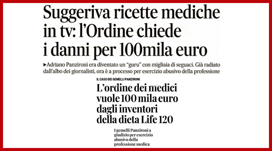 Clicca per accedere all'articolo Processo Panzironi: l'OMCeO Venezia chiede 100mila euro di risarcimento