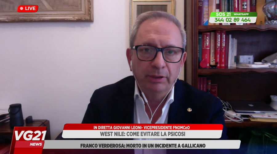 Clicca per accedere all'articolo West Nile: come difendersi? Il presidente Leoni, come FNOMCeO, lo spiega a Canale 21