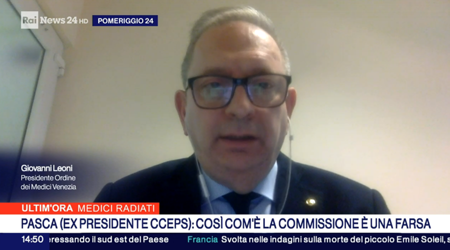 Clicca per accedere all'articolo Medici sanzionati ancora al lavoro, Leoni su RaiNews: «Serve Commissione d'urgenza»
