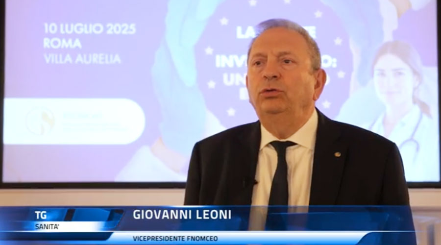Clicca per accedere all'articolo Carta di Roma, Leoni nello speciale Tg Sanità: «Medici europei uniti nella tutela della salute»