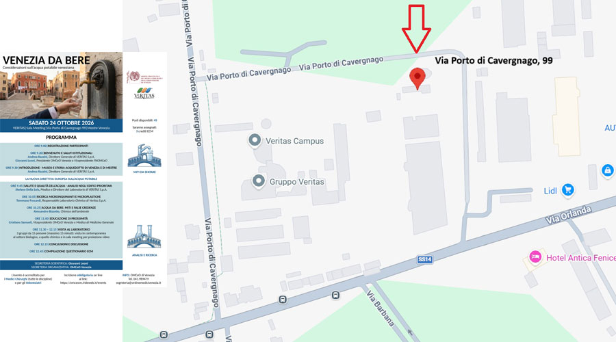 Clicca per accedere all'articolo Attenzione! Convegno "Venezia da bere" del 24 ottobre: cambio di accesso alla location