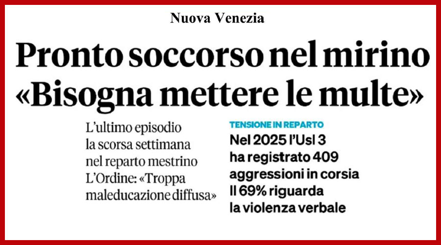 Clicca per accedere all'articolo Aggressioni in sanità, Leoni: «Maleducazione diffusa: agire sulla deterrenza e sulle multe»