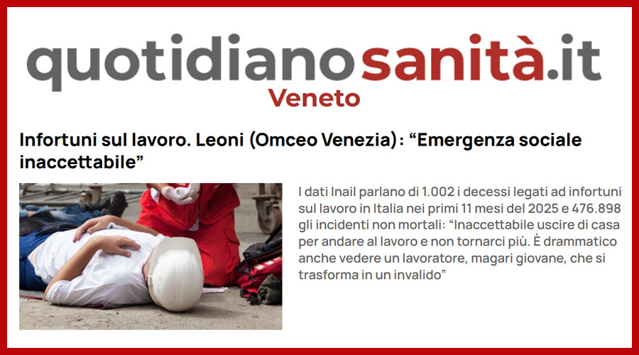 Clicca per accedere all'articolo Infortuni sul lavoro e impatto sul sistema: il convegno dell'Ordine sul web