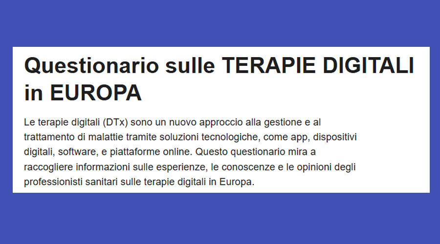 Clicca per accedere all'articolo Le norme sull'uso delle terapie digitali in Europa: un questionario CEOM per i medici
