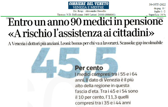 Clicca per accedere all'articolo Carenza di medici di famiglia, Leoni: «Bonus a chi sceglie centri disagiati»