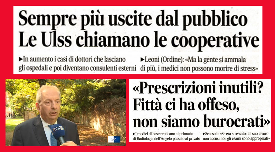 Clicca per accedere all'articolo Fuga dalla sanità pubblica e prescrizioni inutili: il presidente Leoni sul Gazzettino e al TgR Veneto