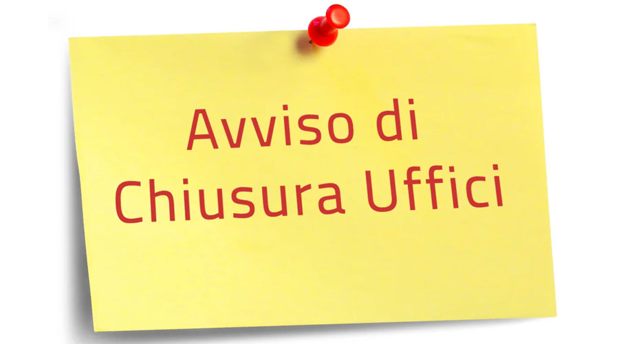 Clicca per accedere all'articolo Avviso chiusura uffici di segreteria 2 maggio