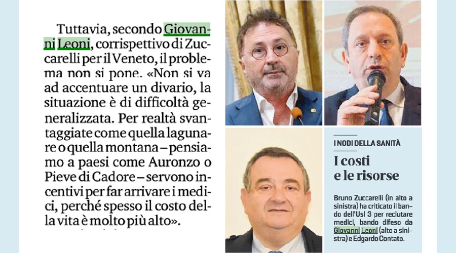 Clicca per accedere all'articolo Leoni ribadisce sulla stampa: Venezia sia zona disagiata