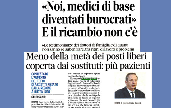 Clicca per accedere all'articolo Medici di famiglia in difficoltà: l'analisi del Gazzettino di Venezia