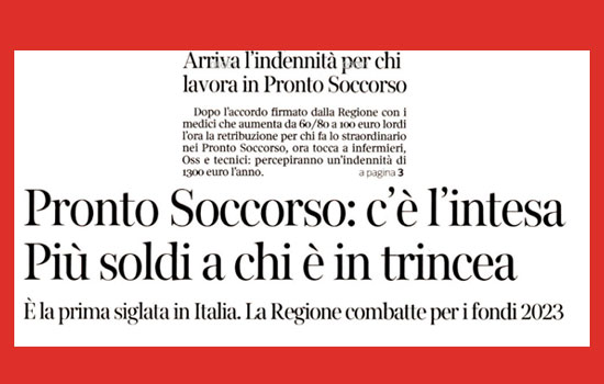 Clicca per accedere all'articolo Indennità per chi lavora in Pronto Soccorso, Leoni: «Pochi soldi per servizi e personale»