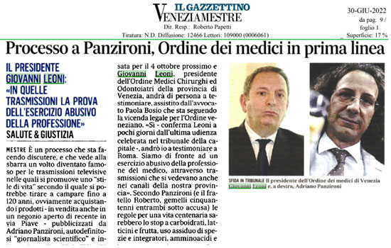 Clicca per accedere all'articolo Processo Panzironi: il presidente Leoni testimonierà in aula