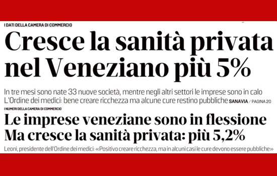 Clicca per accedere all'articolo Sanità privata in crescita a Venezia. Leoni: «Il pubblico fondamentale per alcune cure»